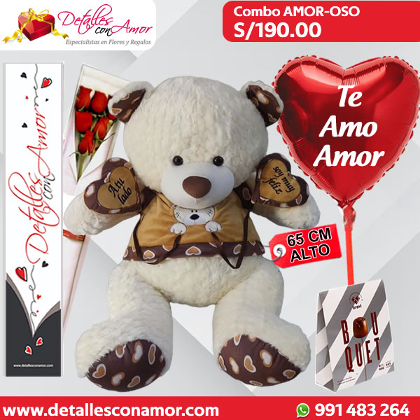 una vez Arturo Desviarse Detalles con Amor | Con Peluches y Chocolates | Rosas naturales, rosas con  petalos de madera, chocolates, peluches y regalos