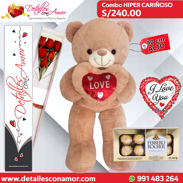 Detalles con Amor | Regala en San Valentin, Cumpleaños, Amistad | rosas con petalos de madera, chocolates, peluches y regalos