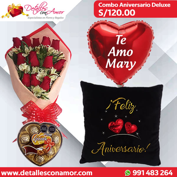 Detalles con Amor | Deluxe | Rosas naturales, rosas con petalos de madera, chocolates, peluches regalos